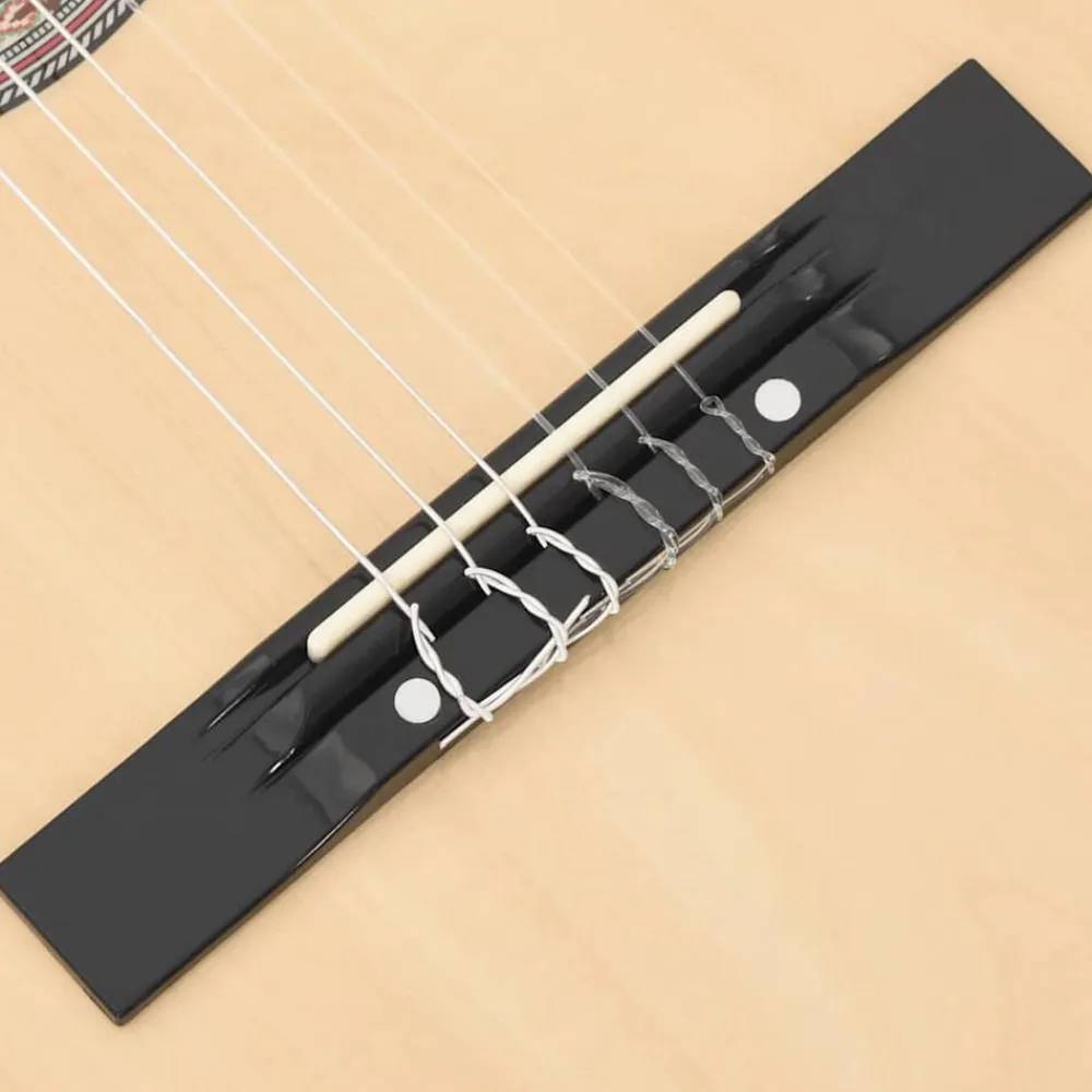 vidaXL Set de guitarra acústica 12 piezas con cutaway 6 cuerdas 38" Marrón claro Hot