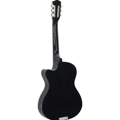 vidaXL Set de guitarra clásica occidental 12 pzas 6 cuerdas negra 38