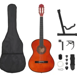 vidaXL Arte Y Ocio-Set de guitarra clásica para principiantes 12 piezas 4/4 39"