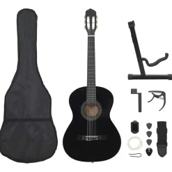 vidaXL Arte Y Ocio-Set de guitarra clásica para principiante 12 pzas 4/4 39"