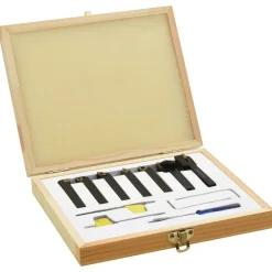 vidaXL Set de herramientas de torneado indexable 12 piezas 8x8mm 70mm Sale