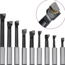 vidaXL Herramientas-Set de herramientas perforación 15 pzas cabezal 50mm MT2-F1-12