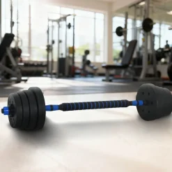 vidaXL Fitness Y Musculación-Set de Mancuernas y Barra de 2 en 1 30kg 30kg