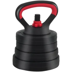 vidaXL Set de Mancuernas, Barra y Kettlebell 4 en 1 20kg 20kg Negro y rojo Clearance