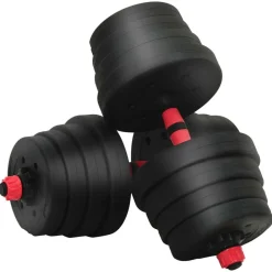 vidaXL Fitness Y Musculación-Set de Mancuernas y Barra de 2 en 1 30kg 30kg