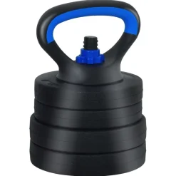 vidaXL Set de Mancuernas, Barra y Kettlebell 4 en 1 20kg 20kg Negro y azul Sale
