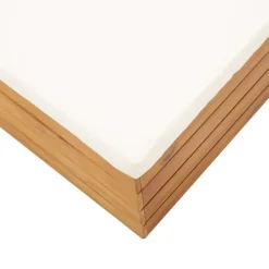 vidaXL Muebles De Jardín-Set de mesa y reposapiés de jardín cojín madera maciza acacia