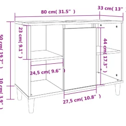 vidaXL Set de muebles de baño 3 pzas madera contrachapada Gris sonoma Outlet