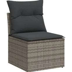vidaXL Muebles De Jardín-Set de muebles de jardín 6 pzas y cojines ratán sintético