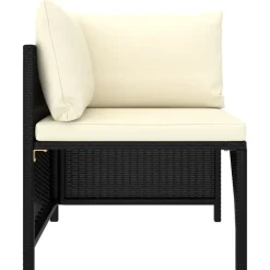 vidaXL Muebles De Jardín-Set de muebles de jardín 6 pzas y cojines ratán sintético