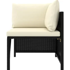 vidaXL Muebles De Jardín-Set de muebles de jardín 6 pzas y cojines ratán sintético