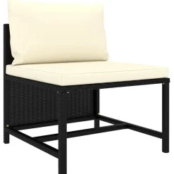 vidaXL Muebles De Jardín-Set de muebles de jardín 6 pzas y cojines ratán sintético