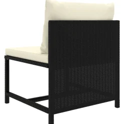 vidaXL Muebles De Jardín-Set de muebles de jardín 6 pzas y cojines ratán sintético