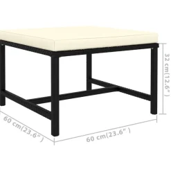 vidaXL Muebles De Jardín-Set de muebles de jardín 6 pzas y cojines ratán sintético