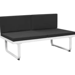 vidaXL Muebles De Jardín-Set de muebles de jardín 5 piezas textilene aluminio negro