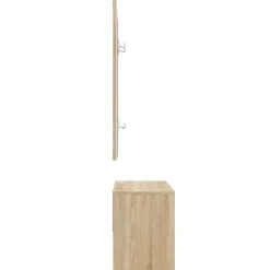 vidaXL Bancos-Set de muebles de recibidor madera contrachapada