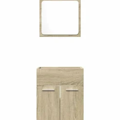 vidaXL Conjuntos De Muebles-Set de muebles de baño 2 pzas madera contrachapada