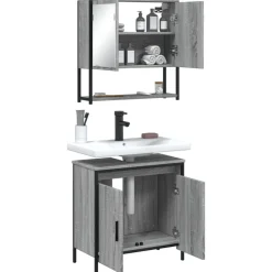 vidaXL Conjuntos De Muebles-Set de muebles de baño 2 pzas madera contrachapada