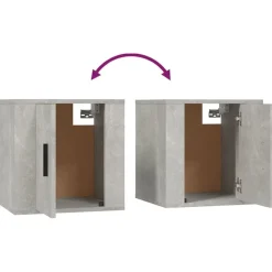 vidaXL Muebles Tv-Set de muebles de TV 2 pzas madera contrachapada gris hormigón