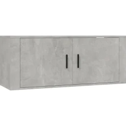 vidaXL Set de muebles de TV 6 pzas madera contrachapada gris hormigón Gris hormig&oacute;n Clearance