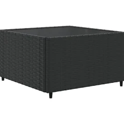 vidaXL Muebles De Jardín-Set de muebles de jardín y cojines 7 pzas ratán sintético