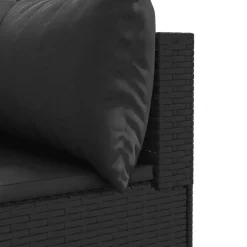 vidaXL Muebles De Jardín-Set de muebles de jardín y cojines 7 pzas ratán sintético