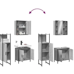 vidaXL Conjuntos De Muebles-Set de muebles de baño 3 pzas madera contrachapada