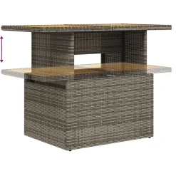 vidaXL Muebles De Jardín-Set de muebles de jardín 6 pzas y cojines ratán sintético