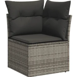 vidaXL Muebles De Jardín-Set de muebles de jardín 6 pzas y cojines ratán sintético