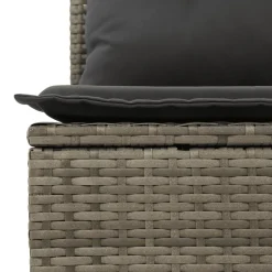 vidaXL Muebles De Jardín-Set de muebles de jardín 6 pzas y cojines ratán sintético