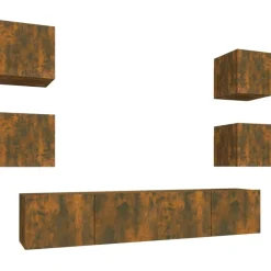 vidaXL Muebles Tv-Set de muebles de TV 6 pzas madera contrachapada
