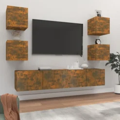 vidaXL Muebles Tv-Set de muebles de TV 6 pzas madera contrachapada