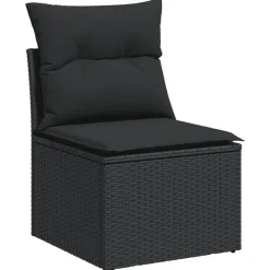 vidaXL Muebles De Jardín-Set de muebles de jardín 5 pzas y cojines ratán sintético