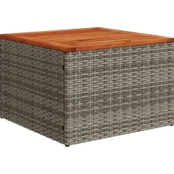 vidaXL Set de muebles de jardín 9 pzas y cojines ratán sintético gris gris y gris oscuro Online