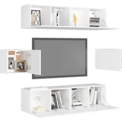 vidaXL Muebles Tv-Set de muebles de salón TV 6 piezas madera de ingeniería