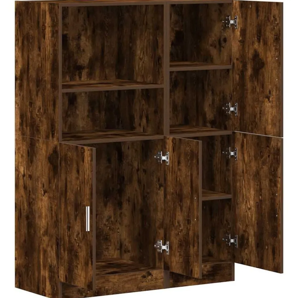 vidaXL Set de muebles de cocina 2 pzas madera ingeniería Roble ahumado Best