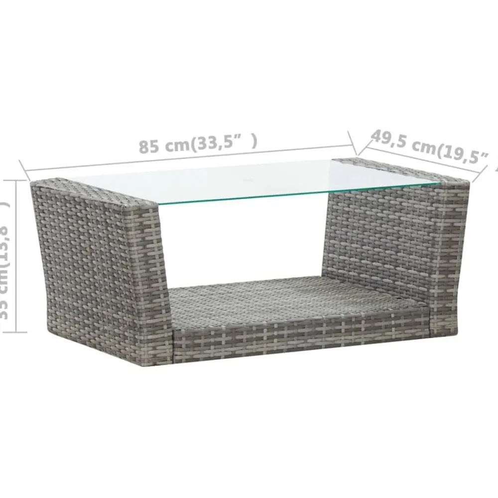 vidaXL Muebles De Jardín-Set de muebles de jardín 4 pzas y cojines ratán sintético