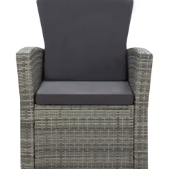 vidaXL Muebles De Jardín-Set de muebles de jardín 4 pzas y cojines ratán sintético