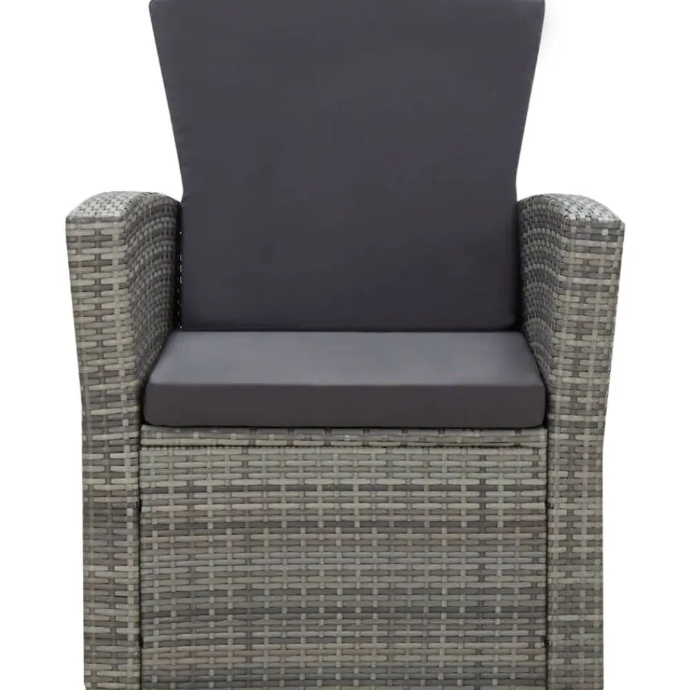 vidaXL Muebles De Jardín-Set de muebles de jardín 4 pzas y cojines ratán sintético