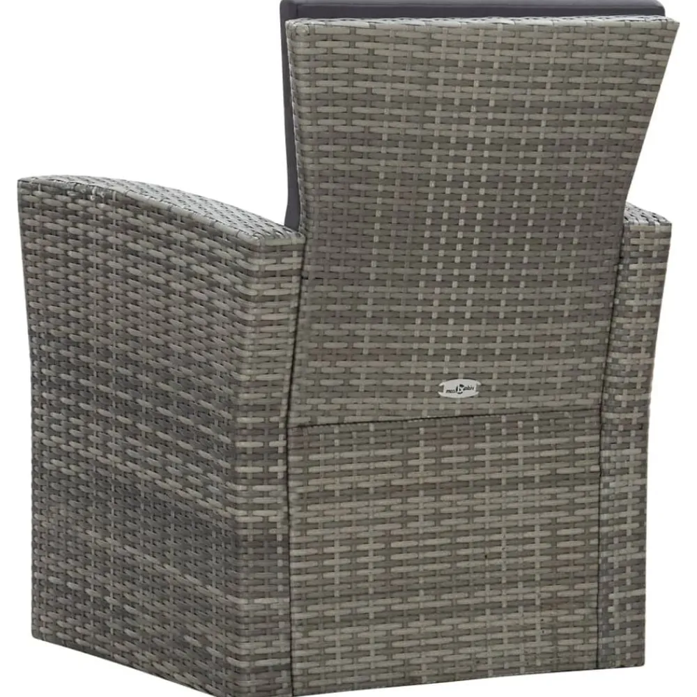 vidaXL Muebles De Jardín-Set de muebles de jardín 4 pzas y cojines ratán sintético