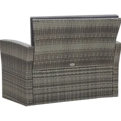 vidaXL Muebles De Jardín-Set de muebles de jardín 4 pzas y cojines ratán sintético