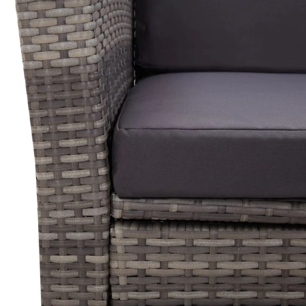 vidaXL Muebles De Jardín-Set de muebles de jardín 4 pzas y cojines ratán sintético