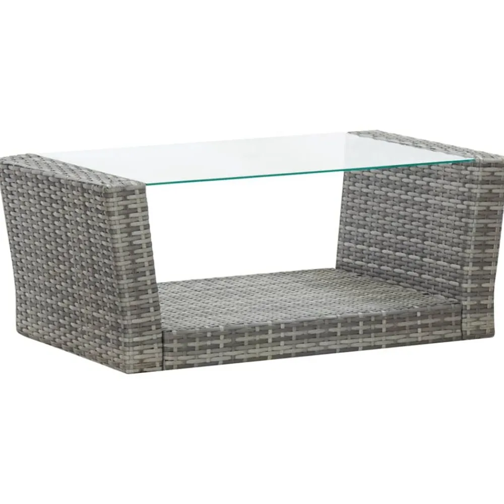 vidaXL Muebles De Jardín-Set de muebles de jardín 4 pzas y cojines ratán sintético