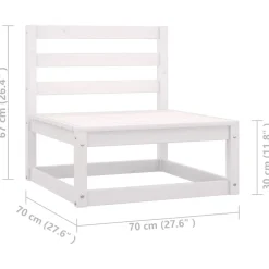 vidaXL Muebles De Jardín-Set de muebles de jardín 2 pzas con cojines madera pino