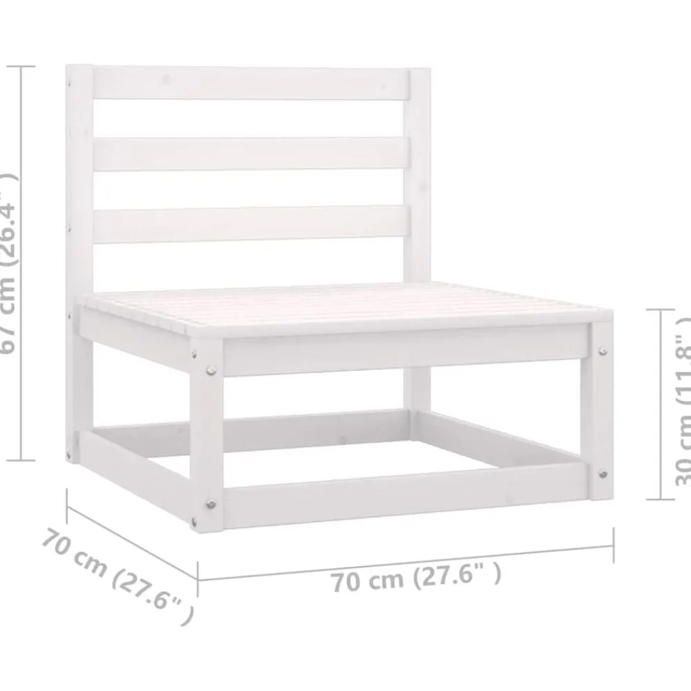 vidaXL Muebles De Jardín-Set de muebles de jardín 2 pzas con cojines madera pino