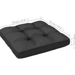 vidaXL Muebles De Jardín-Set de muebles de jardín 2 pzas con cojines madera pino