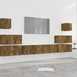 vidaXL Muebles Tv-Set de muebles de TV 8 pzas madera contrachapada