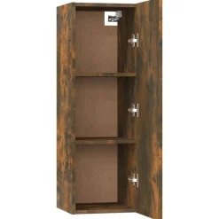 vidaXL Set de muebles de TV 5 pzas madera contrachapada Roble ahumado New