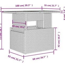 vidaXL Muebles De Jardín-Set de muebles de jardín 5 pzas y cojines ratán sintético negro