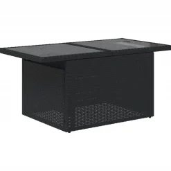 vidaXL Muebles De Jardín-Set de muebles de jardín 5 pzas y cojines ratán sintético negro